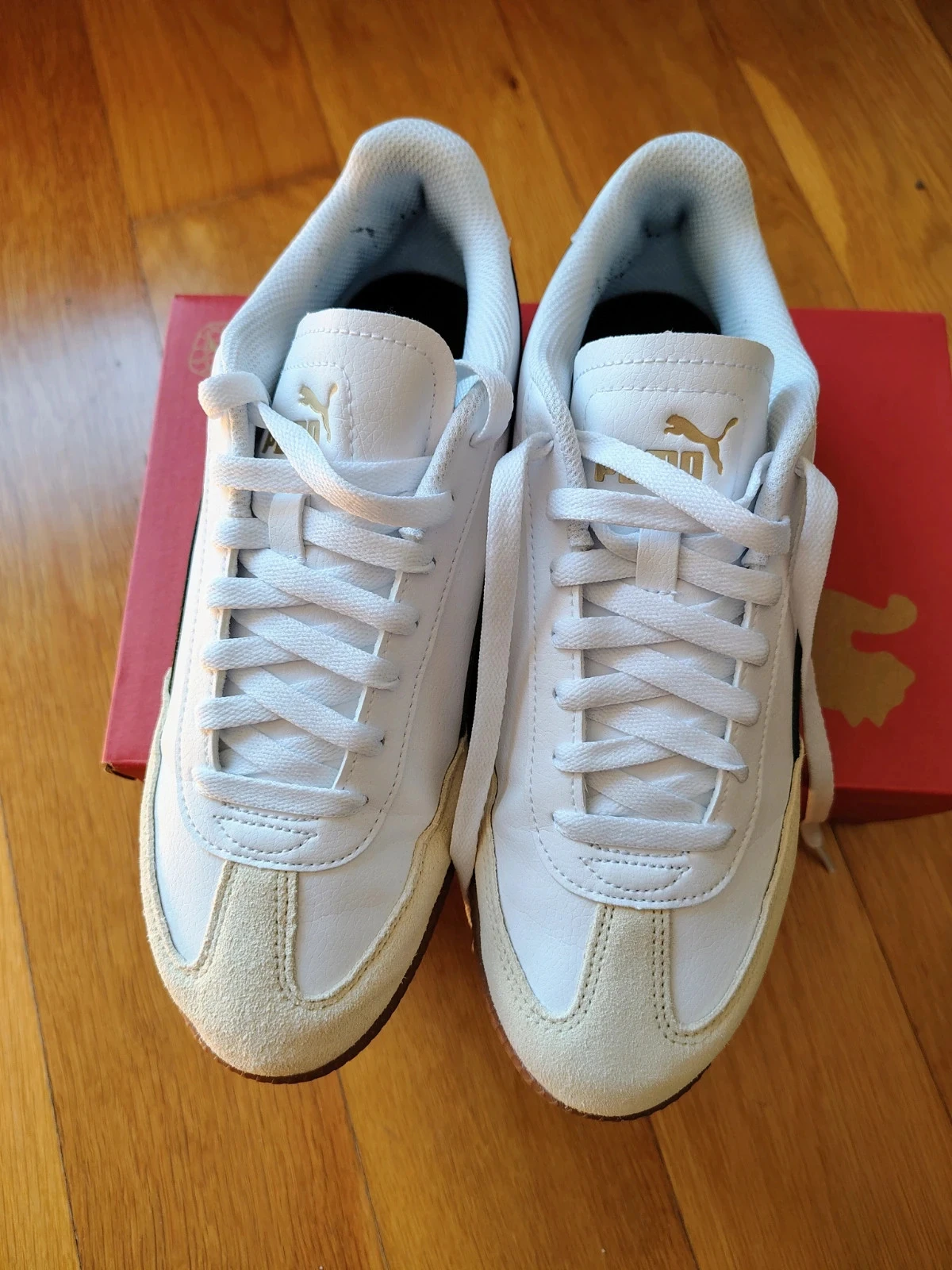 Zapatillas de deporte para hombre Puma original 9T de cuero blanco – photo 5